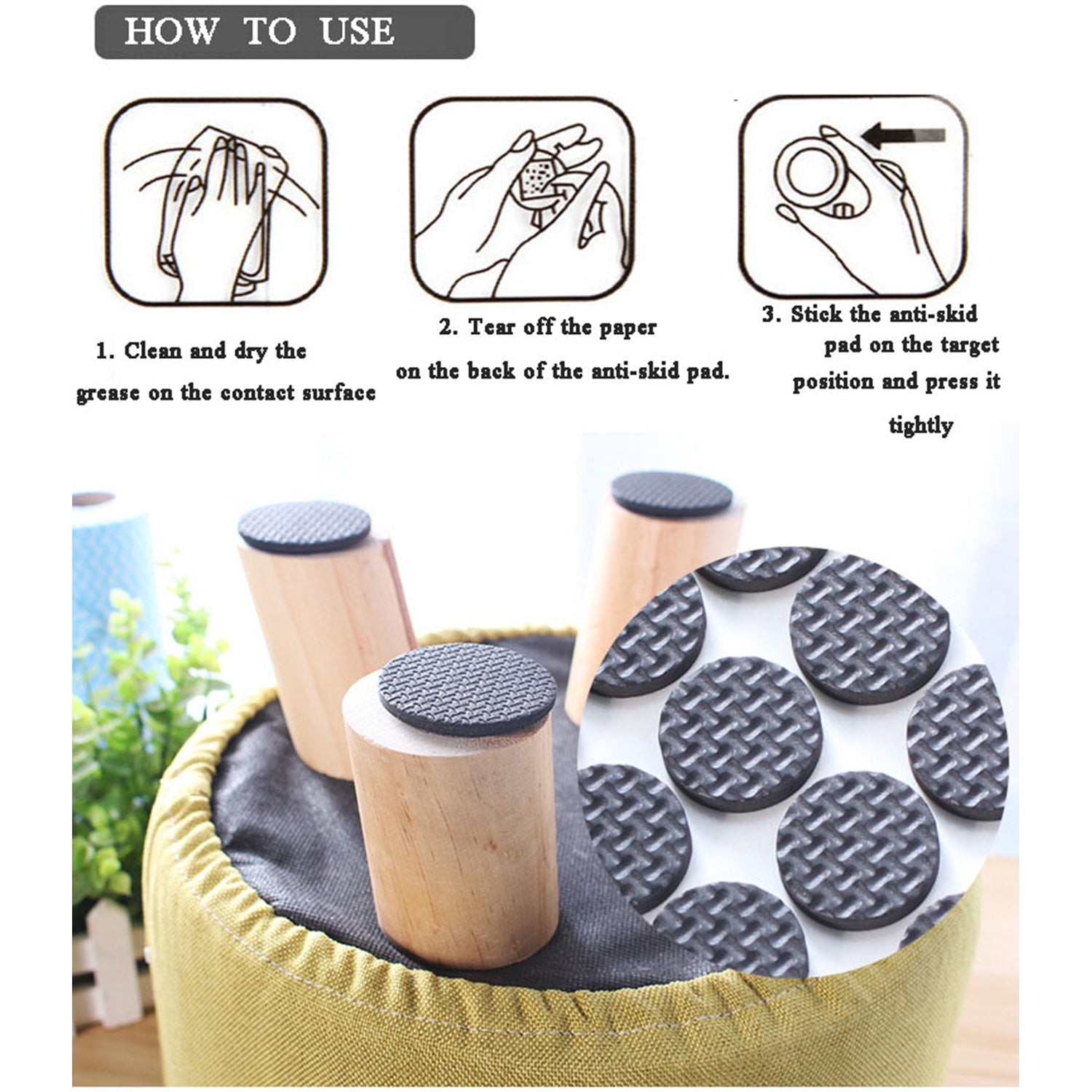 9066 28 pc Rubber furniture Pads Self Sticking Non Slip Furniture Noise Insulation Pads DeoDap 9066 28 pc Rubber furniture Pads Self Sticking Non Slip Furniture Noise Insulation Pads DeoDap